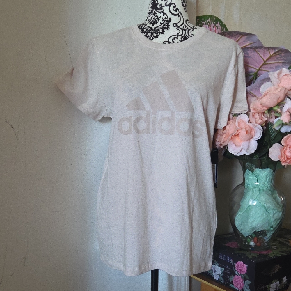 adidas Pale Pink Logo Tee